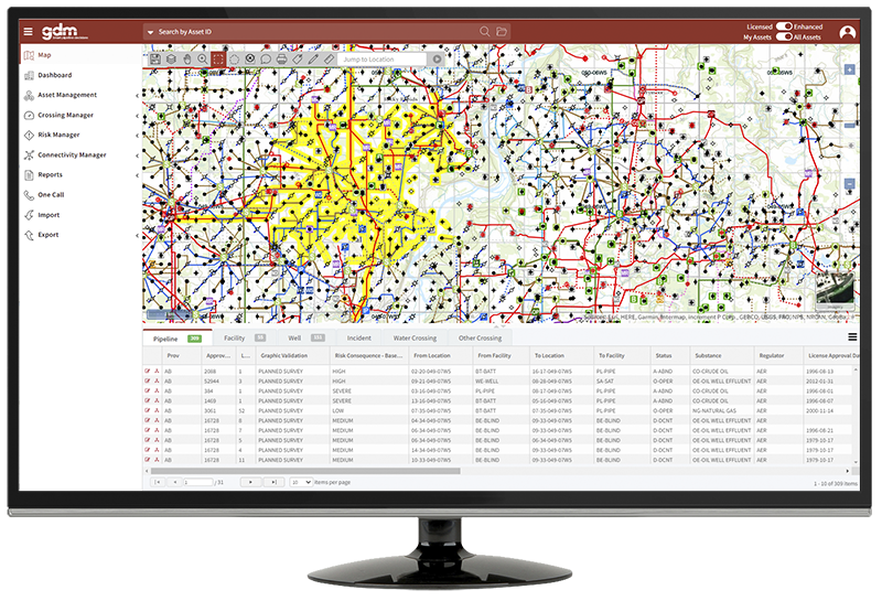 gdm Converge Software - Map Selection